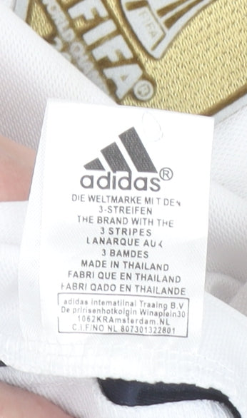adidas Boys White Real Madrid Football Jersey T-Shirt Size 16 Slim Fit