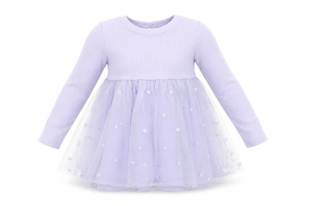 Dunnes Girls Purple Embroidered Tutu Dress 18-24 Months