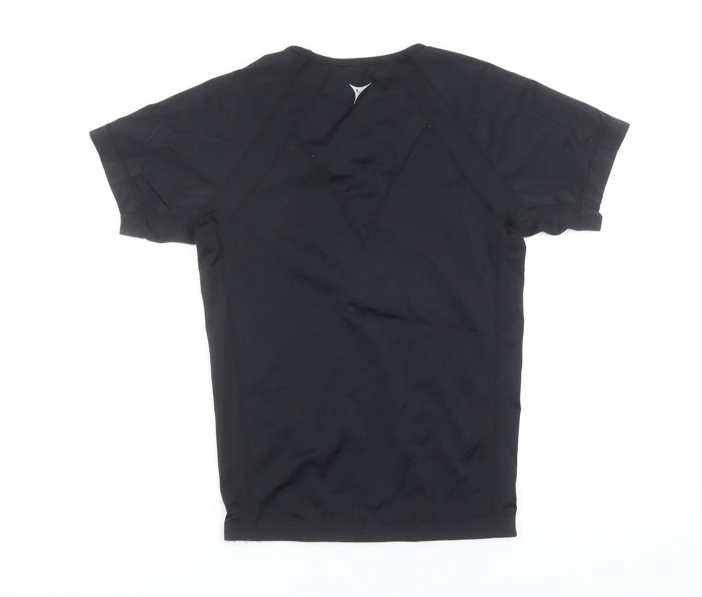 Linebreak Mens Black L Compression T-Shirt Athletic Fit