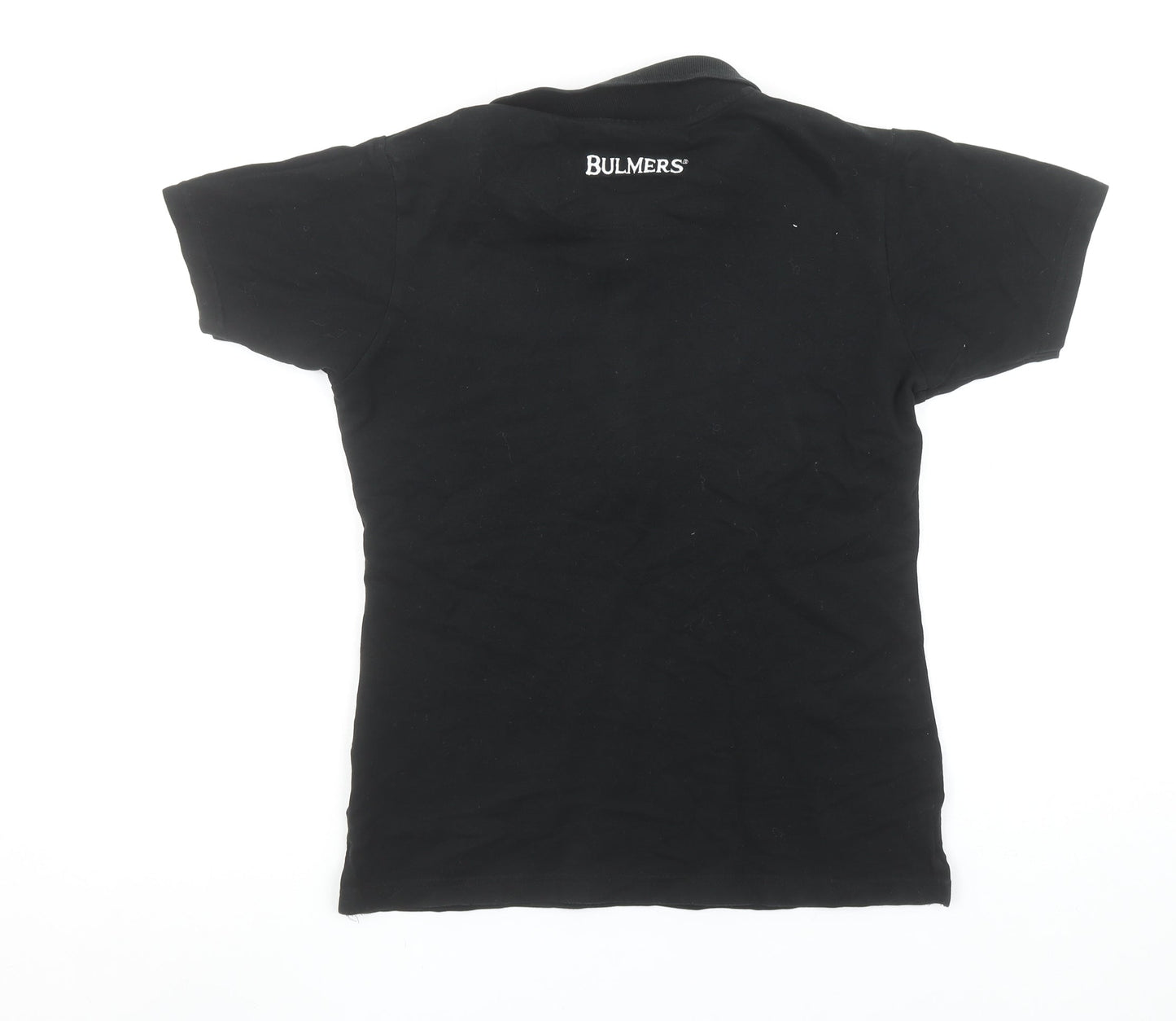 Bulmers Women's Black Polo Shirt Size M Short Sleeve Cotton Stretch