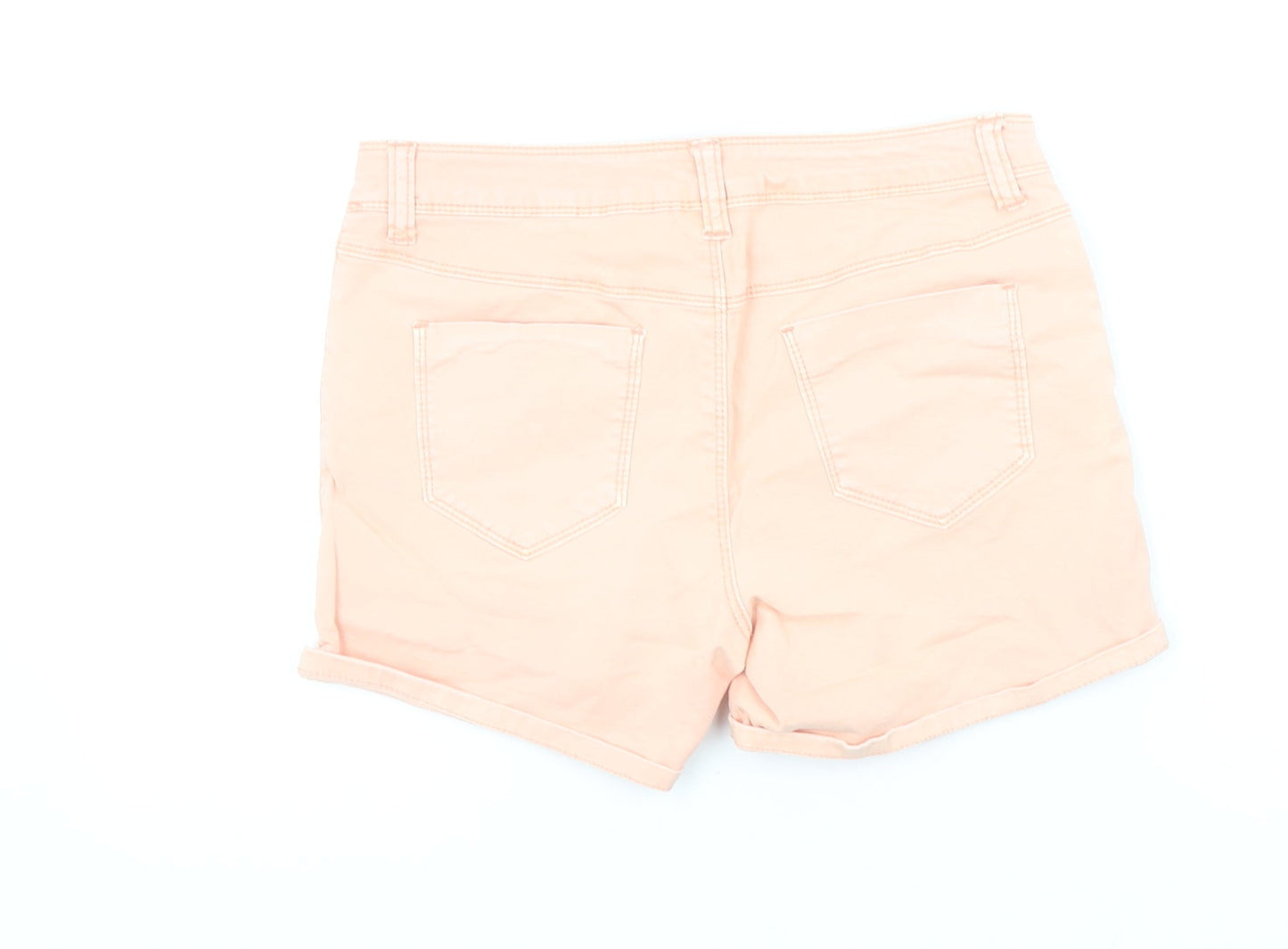 Promod Women’s Pink Chino Shorts Size 8 Summer Stretch Cotton
