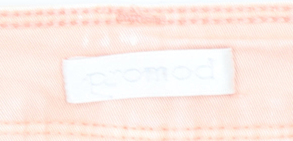 Promod Women’s Pink Chino Shorts Size 8 Summer Stretch Cotton