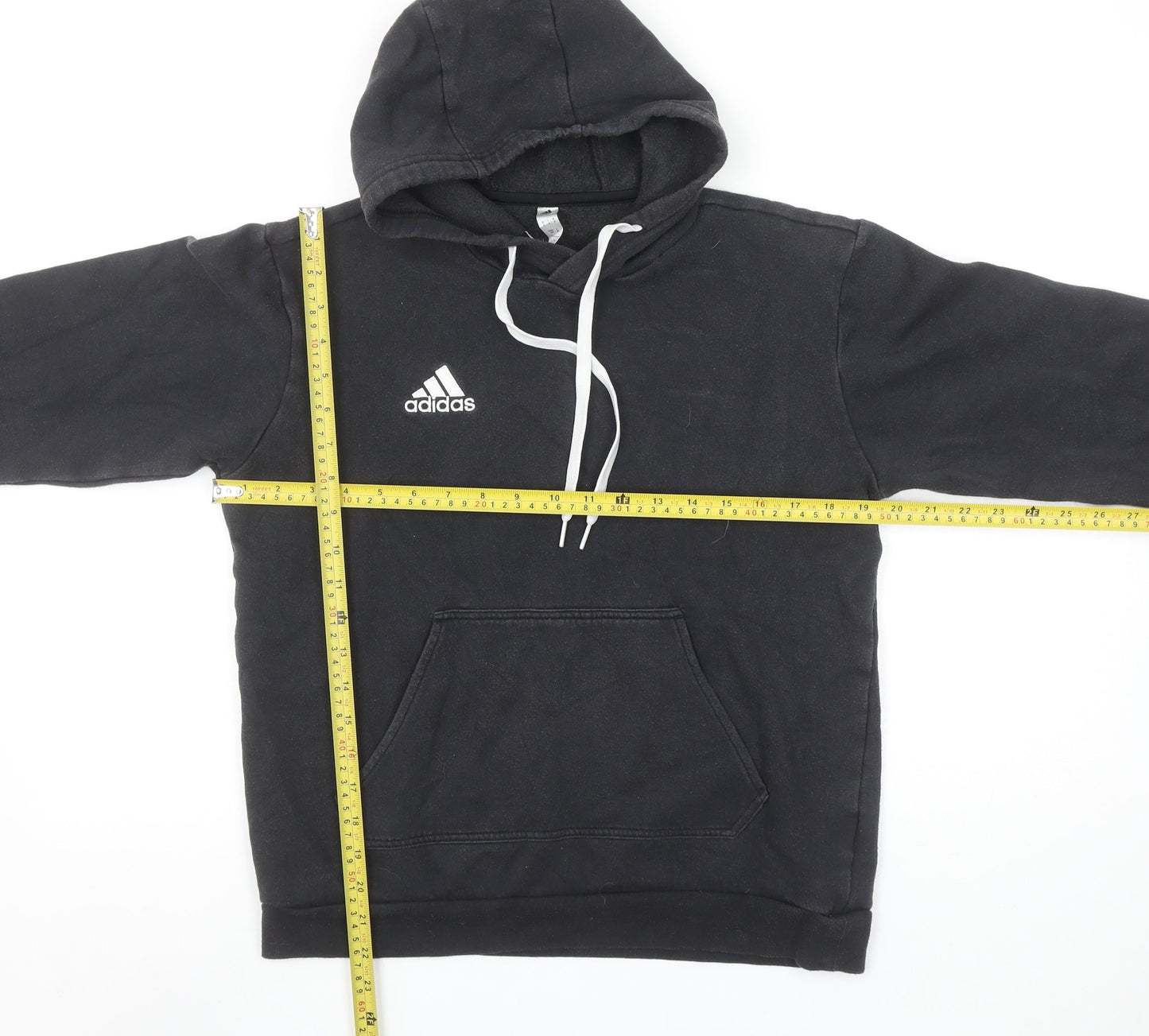 Adidas Womens Black Small Pullover Hoodie Cotton Blend