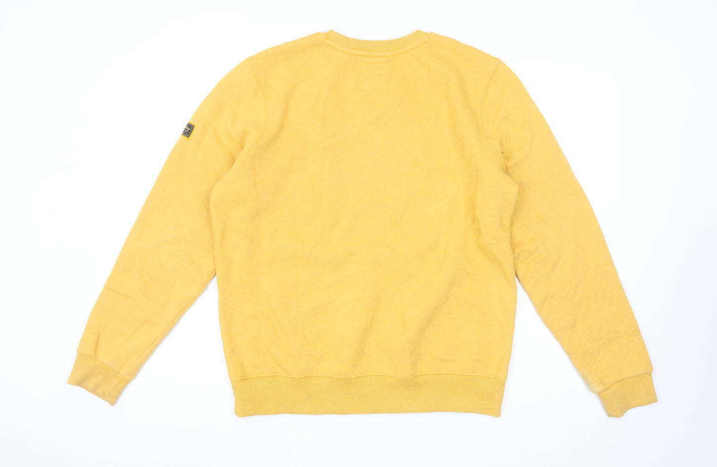 Superdry Women's Yellow Graphic Print Cotton Blend Sweatshirt UK10