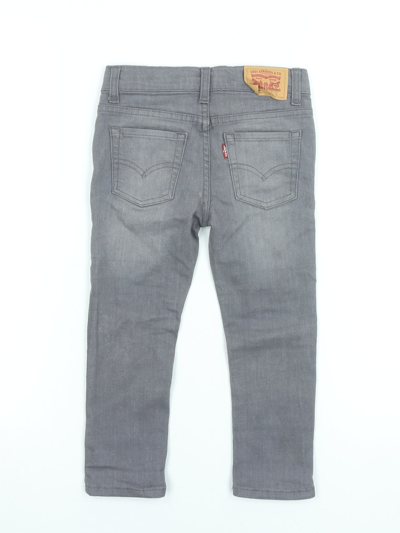 Levi's Girls Grey 510 Skinny Jeans 3 Years Cotton Blend Denim