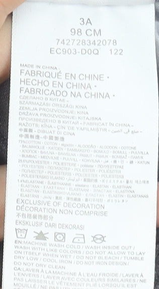 Levi's Girls Grey 510 Skinny Jeans 3 Years Cotton Blend Denim