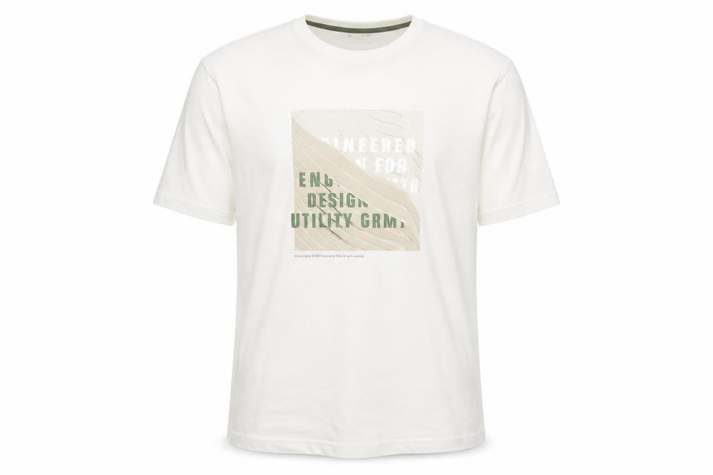 Tiffosi Men's White Graphic Cotton Crew Neck Short Sleeve T-Shirt L