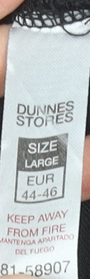 Dunnes Stores Women’s Black V-Neck Short Sleeve Basic T-Shirt Size L
