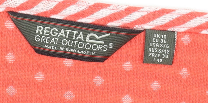 Womens UK Size 10 Regatta Red Polyester Blend T-Shirt