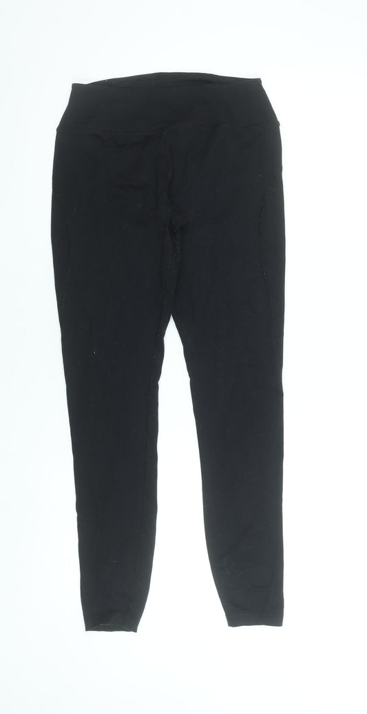 MP Women's Black Medium Leggings Nylon Elastane Stretch Activewear