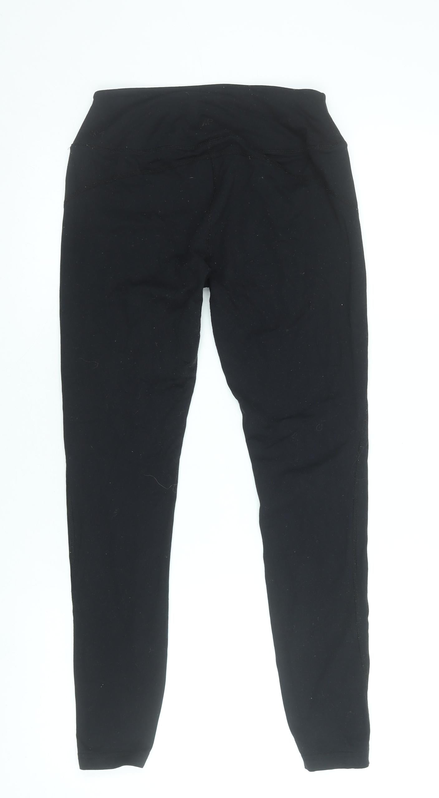 MP Women's Black Medium Leggings Nylon Elastane Stretch Activewear