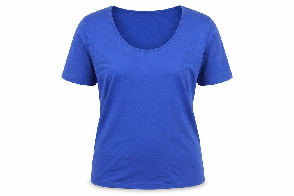 Street One Women's Blue Short Sleeve Cotton Modal T-Shirt Size 8