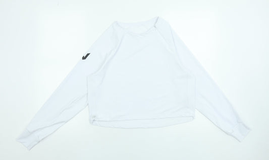 Lone Wolf Women’s White Long Sleeve Lightweight Activewear Top Size S