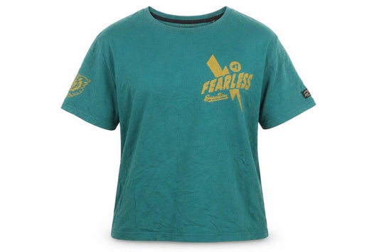 Womens UK Size 8 Superdry Green Cotton T-Shirt