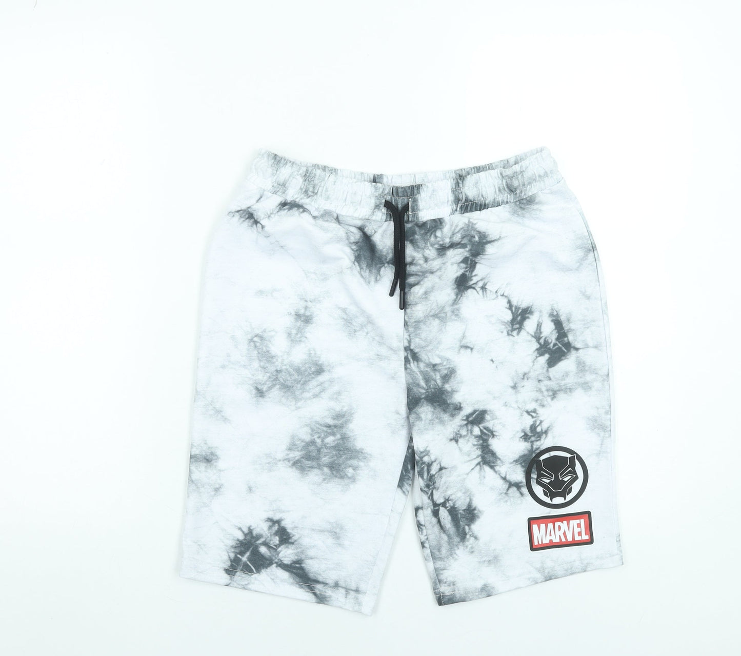 Marvel Boys Grey Tie Dye Black Panther Sweat Shorts 14-15 Years