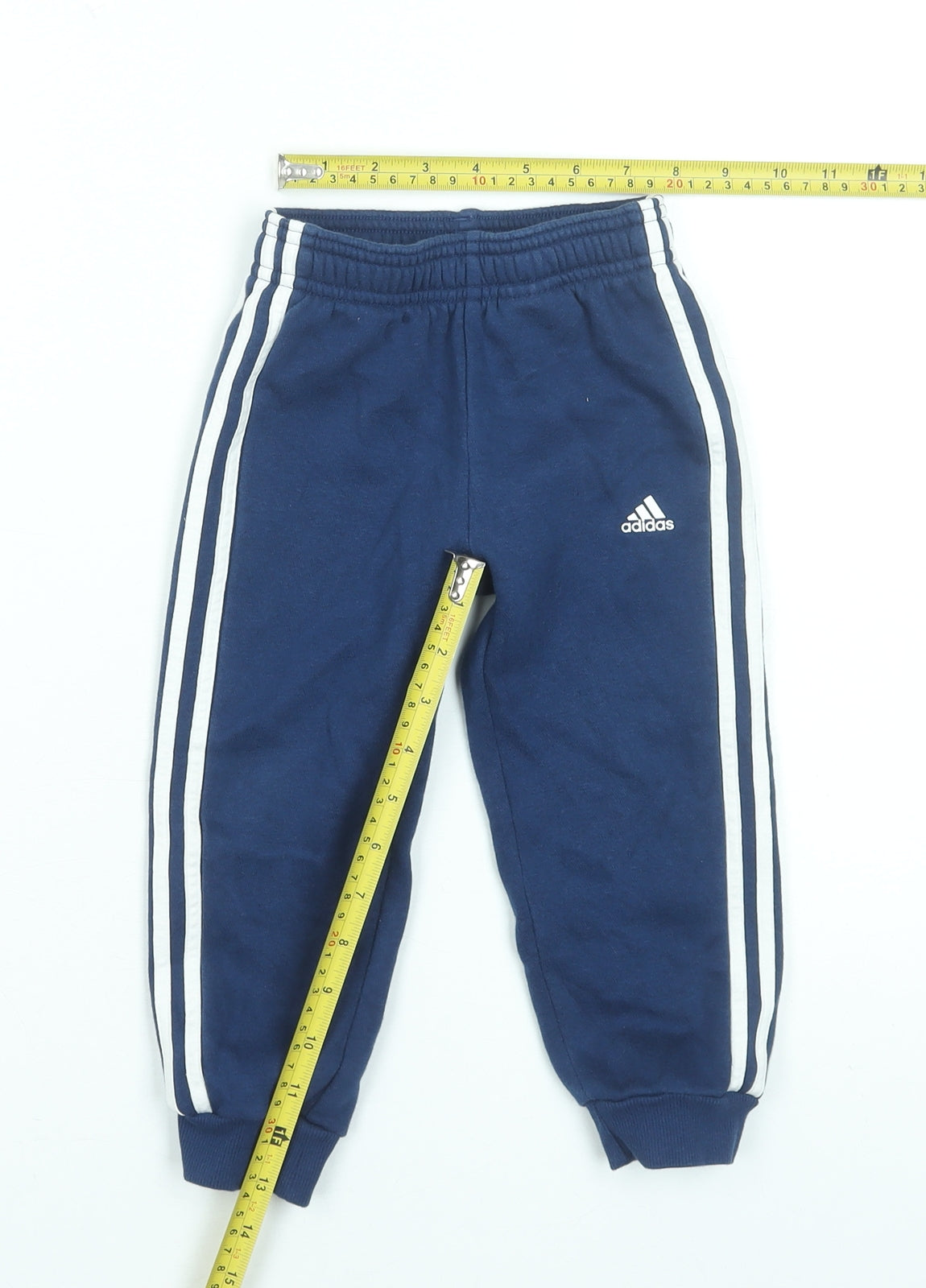 Adidas Unisex Baby Blue Track Pants 18-24 Months Cotton Blend