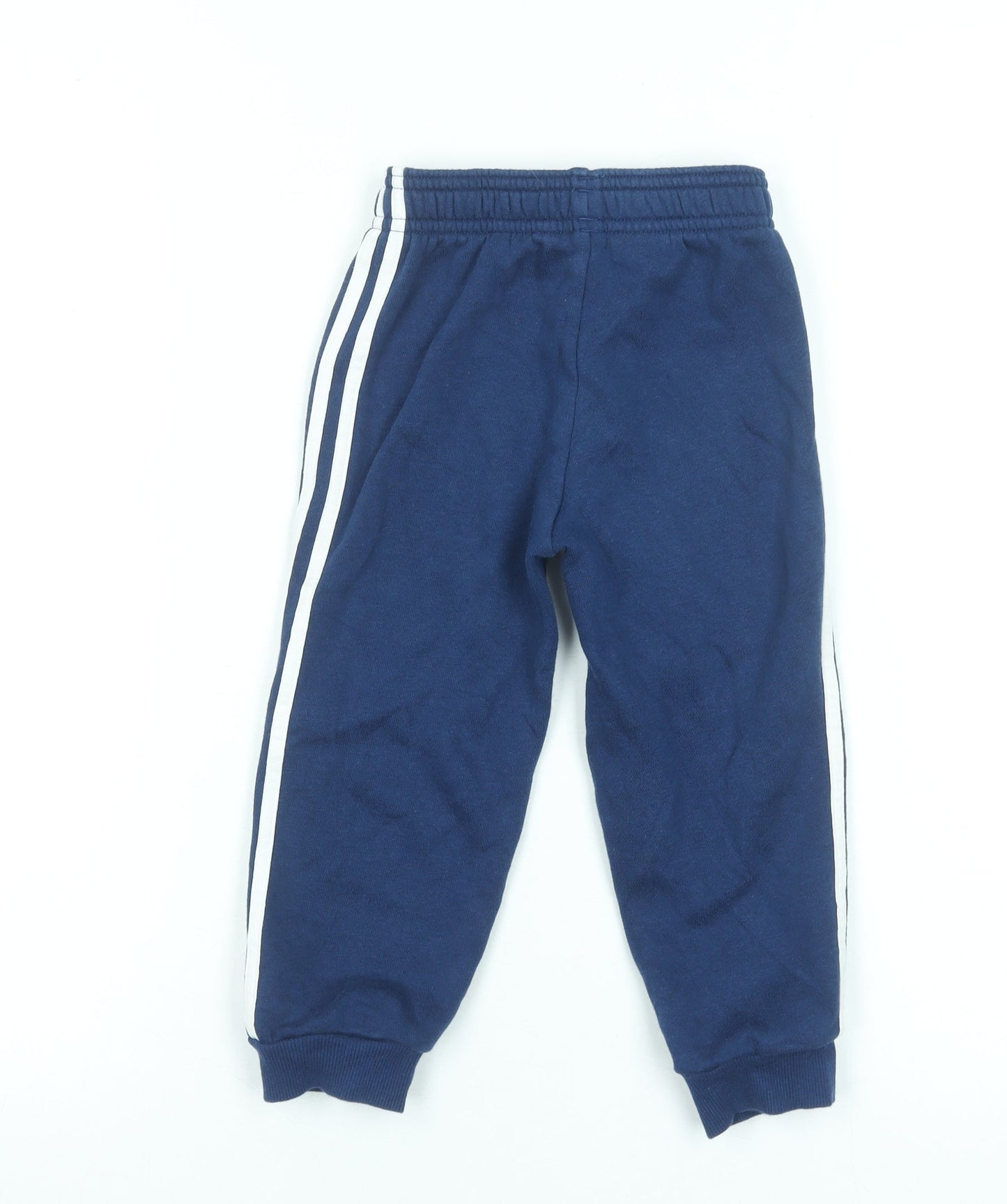 Adidas Unisex Baby Blue Track Pants 18-24 Months Cotton Blend