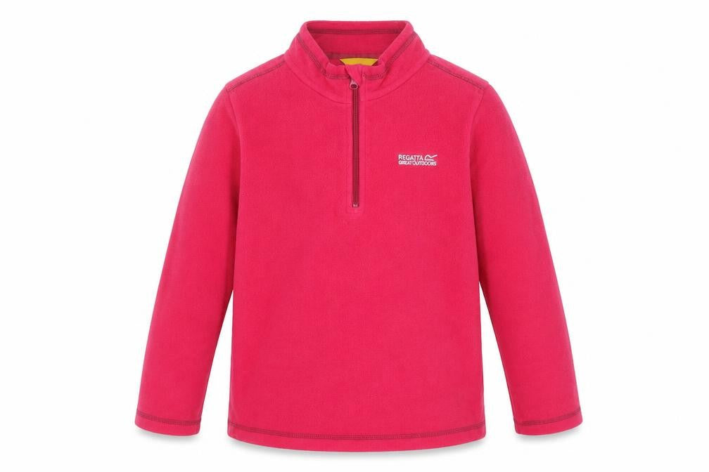 Regatta Girls Red Fleece 1/4 Zip Pullover Sweatshirt 11-12 Years