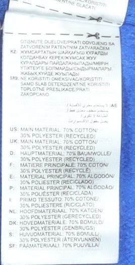 Adidas Unisex Baby Blue & Grey Hooded Track Jacket 12-18 Months Full Zip