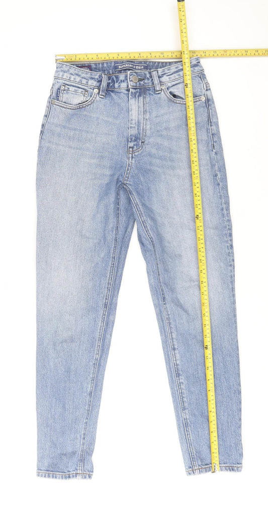 Superdry Womens Blue High Rise Mom Jeans Size 10 Regular Fit