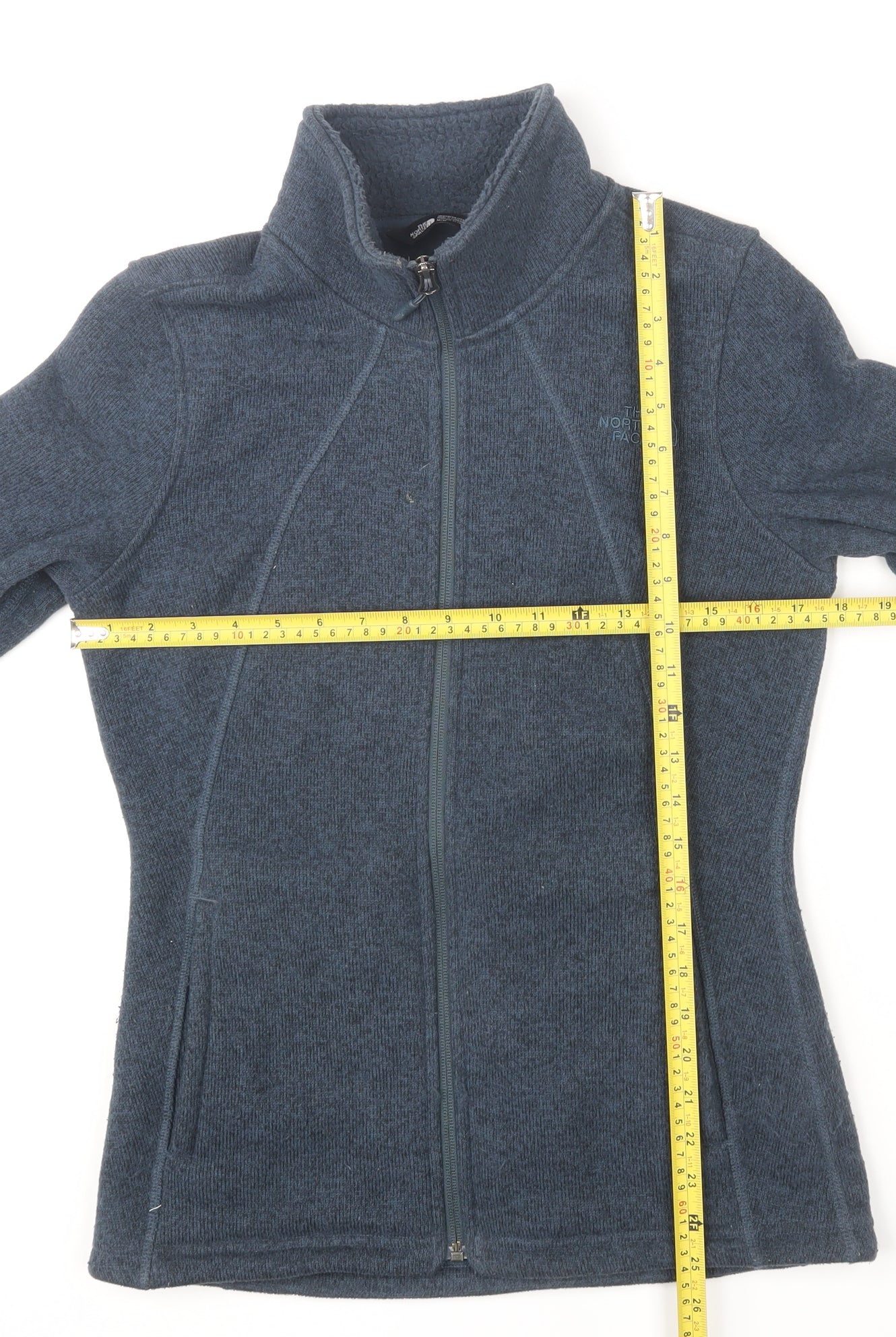 The North Face Womens Blue Fleece Full Zip Jacket Size M