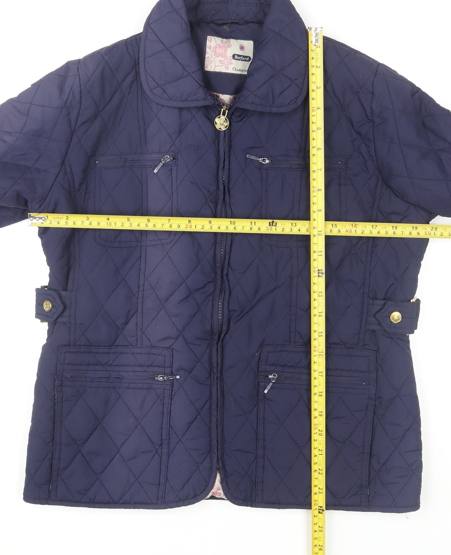 Womens UK Size 12 Regular Champion Blue Polyester Jacket