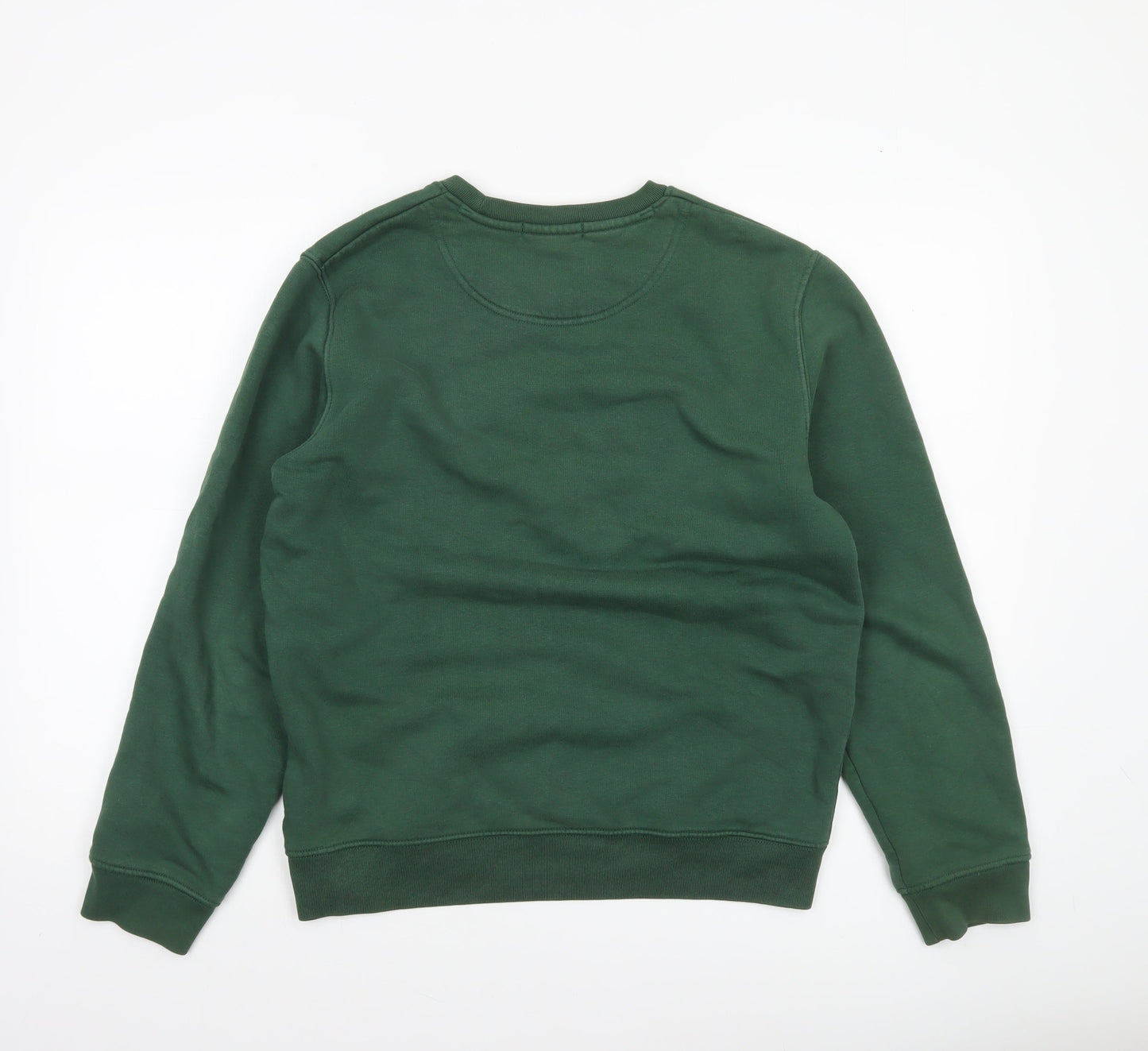 PURE Women’s Green Crew Neck Pullover Sweatshirt Size S Organic Cotton