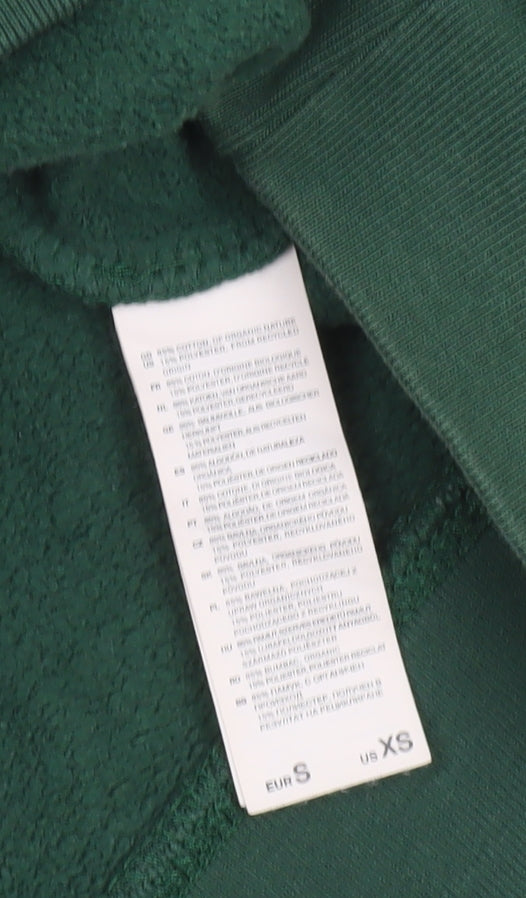 PURE Women’s Green Crew Neck Pullover Sweatshirt Size S Organic Cotton