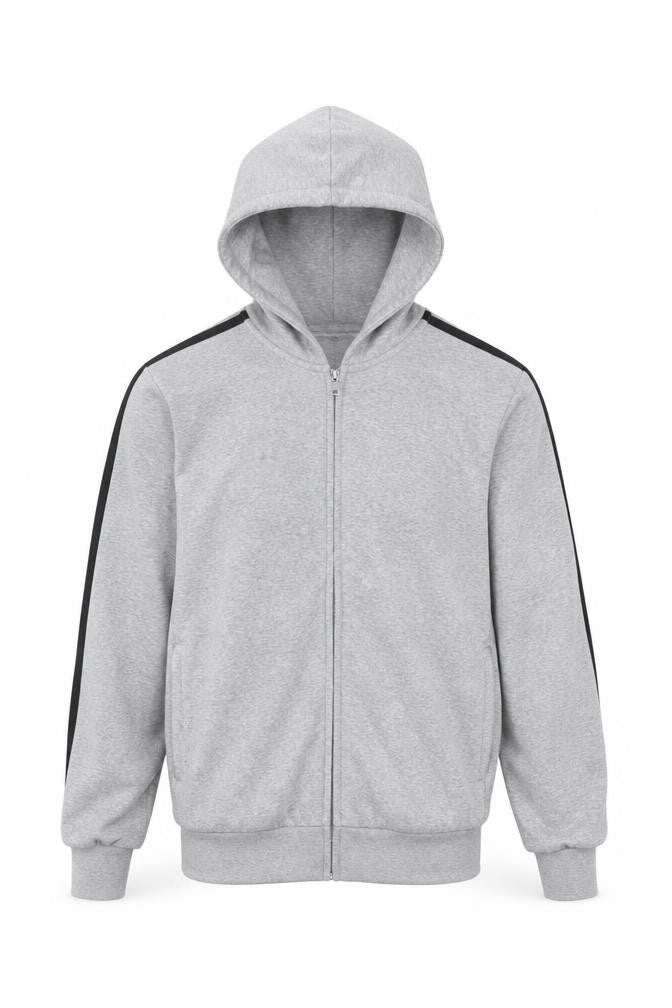 Mens UK S Regular adidas Grey Full Zip Hoodie