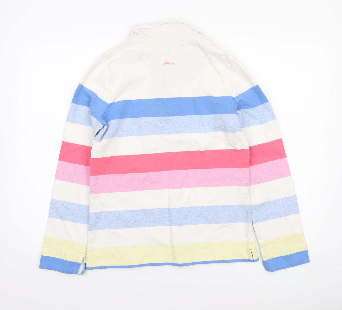 Womens UK 10 Regular Joules Multicoloured Henley Sweatshirt