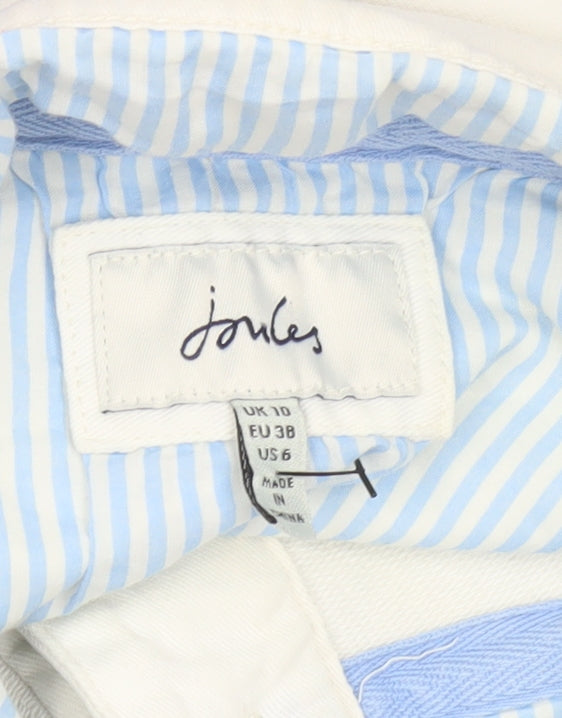 Womens UK 10 Regular Joules Multicoloured Henley Sweatshirt