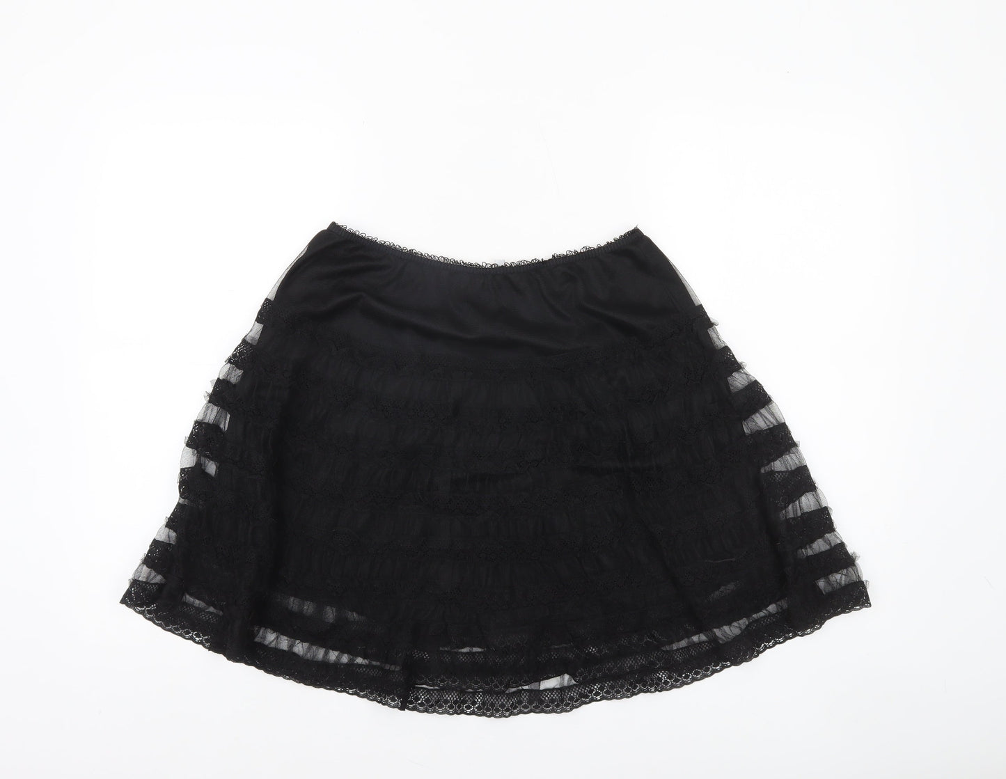 Red Herring Women’s Black Lace A-Line Knee Length Skirt Size 12