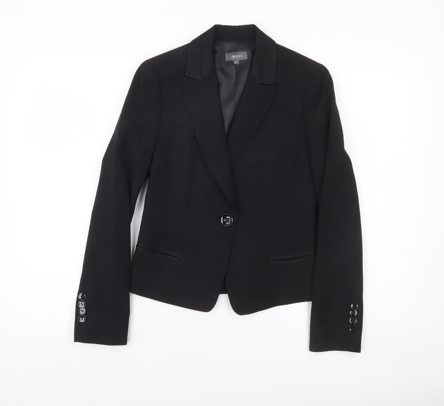 G2000 Women Black Size 6 Single-Breasted Suit Jacket Blazer