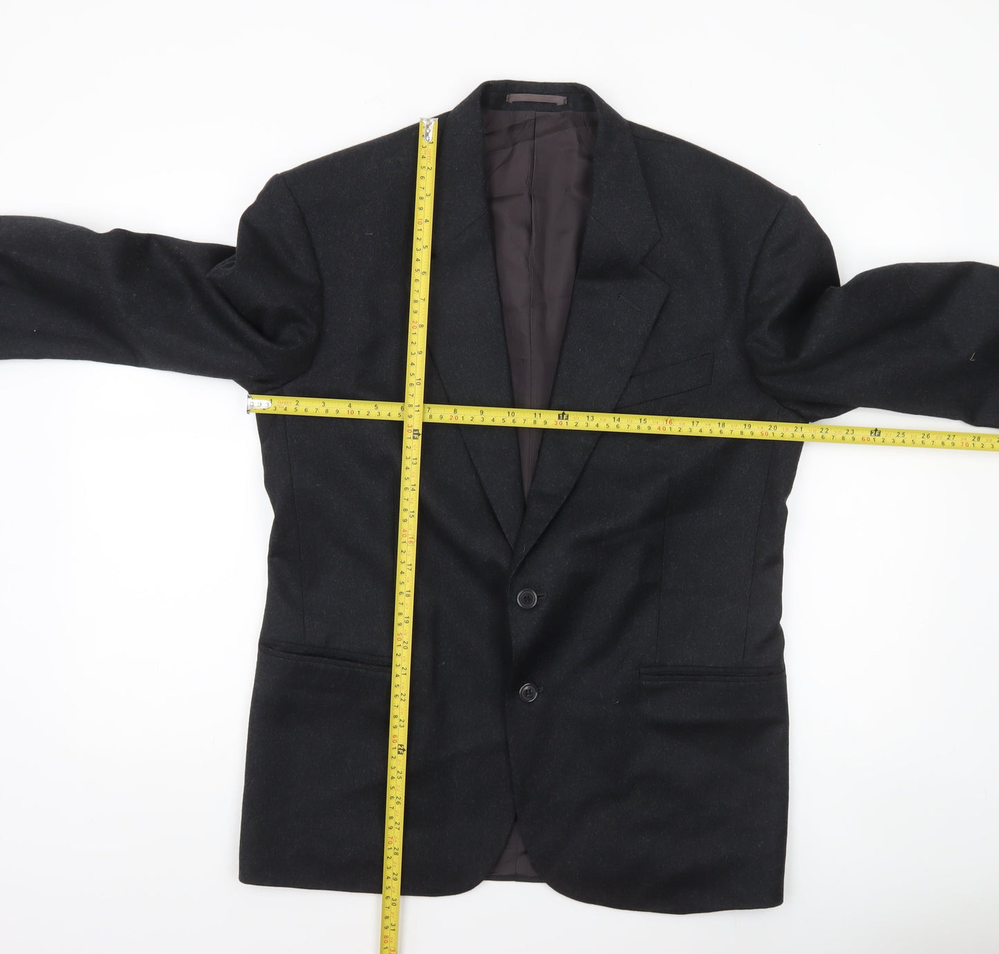 Next for Men Black Wool Blazer Jacket 38R Regular Fit Classic Style