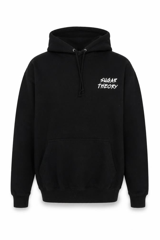 Sugar Theory Men’s Black Pullover Hoodie Size S Skeleton Graphic