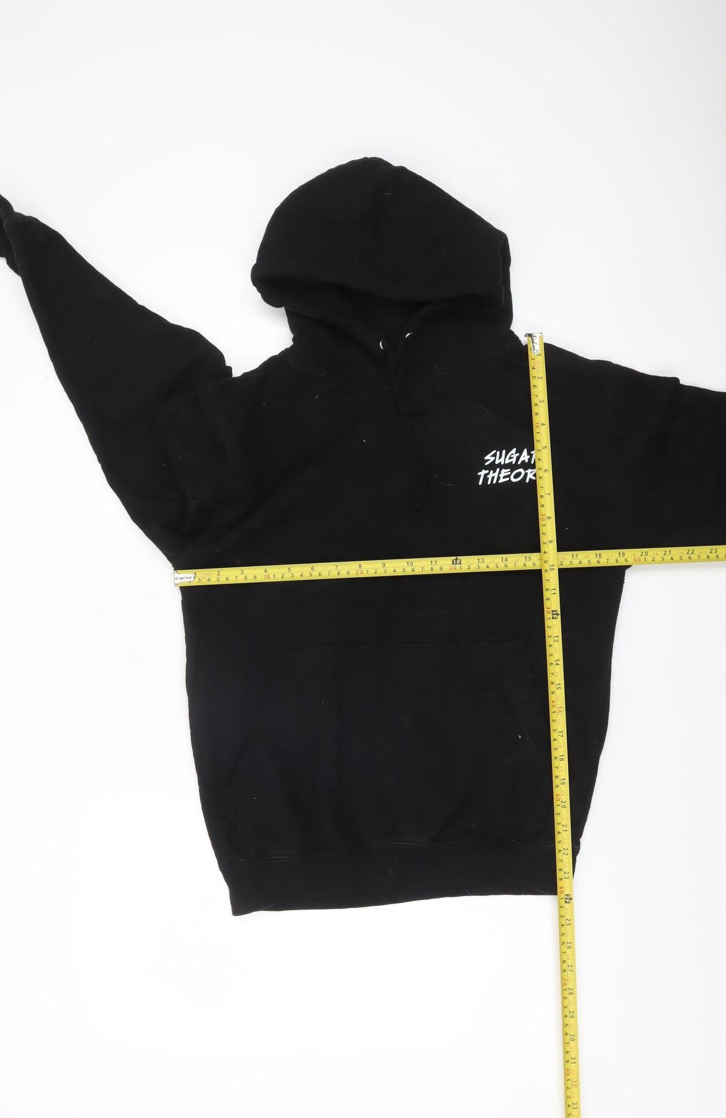 Sugar Theory Men’s Black Pullover Hoodie Size S Skeleton Graphic