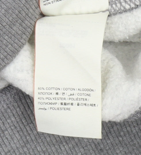 Superdry Men's Grey Pullover Hoodie Large Athletic Division Sweatshirt