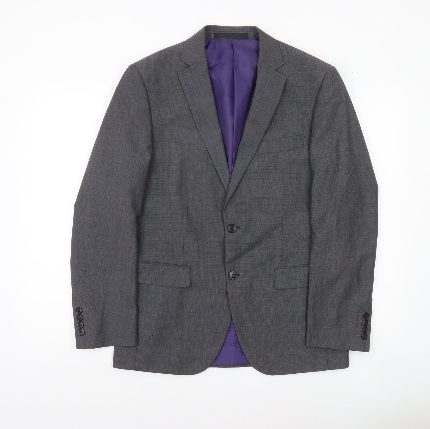Marks and Spencer Men’s Grey Wool Blend Suit Jacket 38S Short Classic Fit