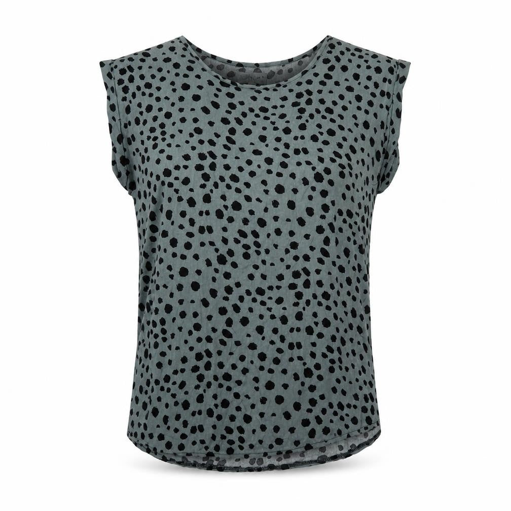 Apricot Womens Green Black Animal Print Sleeveless Blouse UK 10