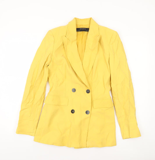 Zara Women’s Yellow Double-Breasted Blazer Jacket XS