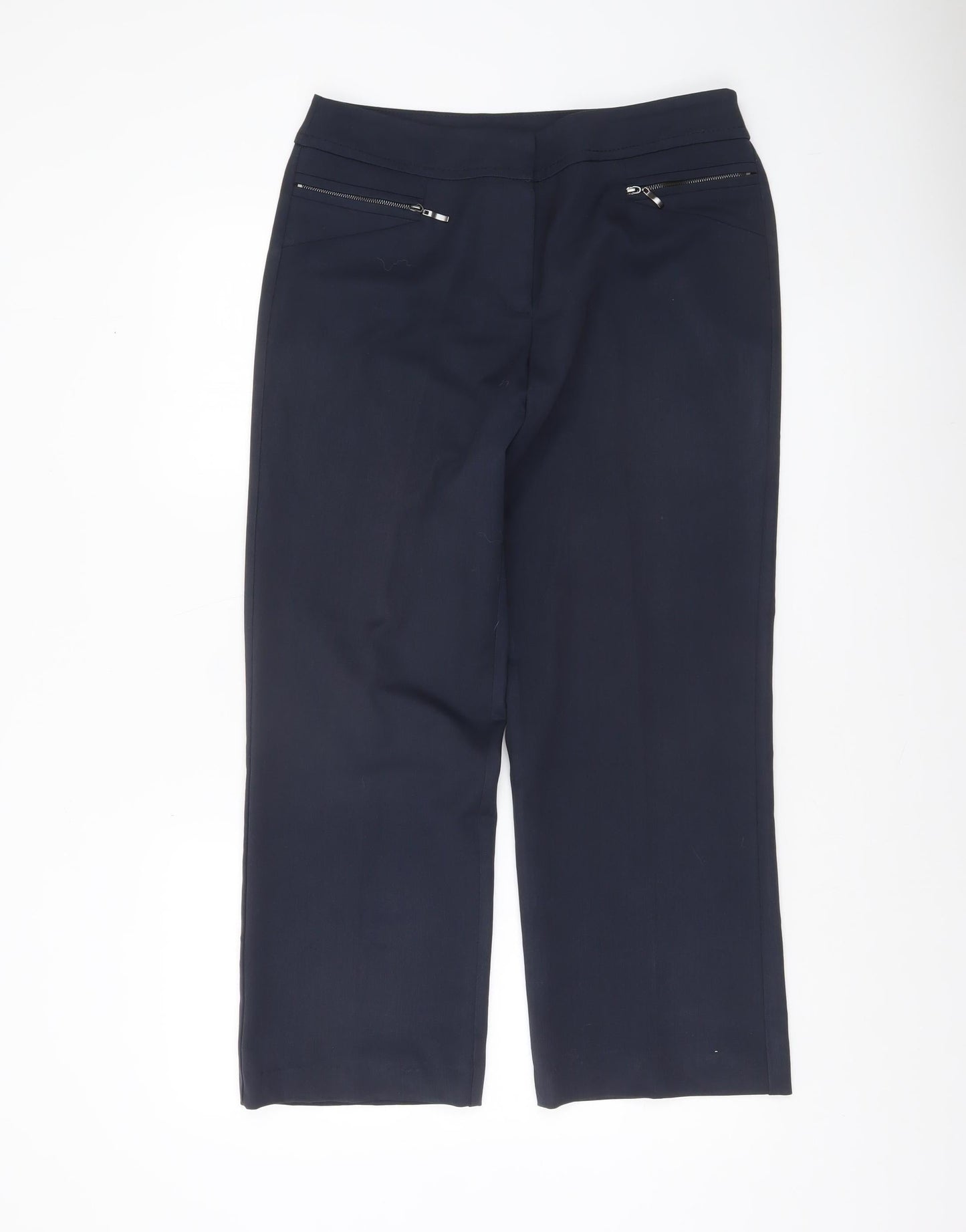 BHS Womens Navy Blue Size 12 Straight Leg Dress Pants