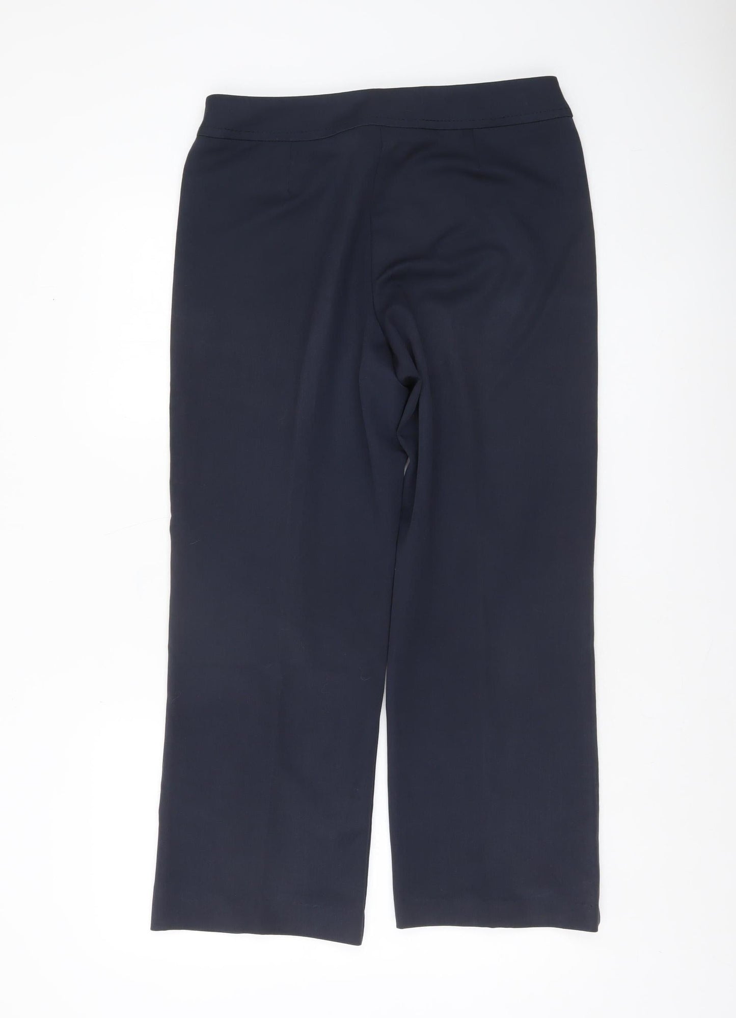BHS Womens Navy Blue Size 12 Straight Leg Dress Pants