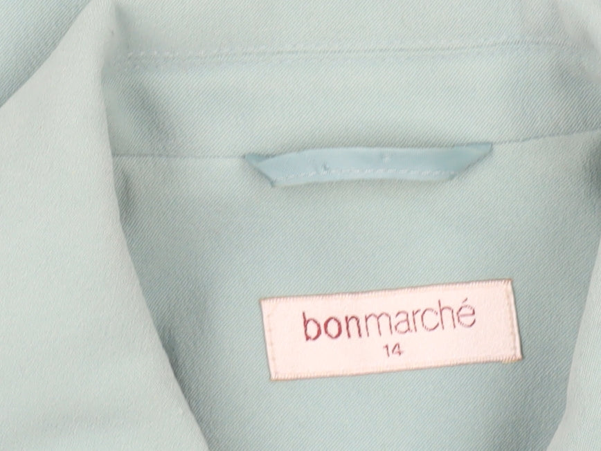 Bonmarché Women’s Green Zip-Up Collared Jacket Size 14 Regular