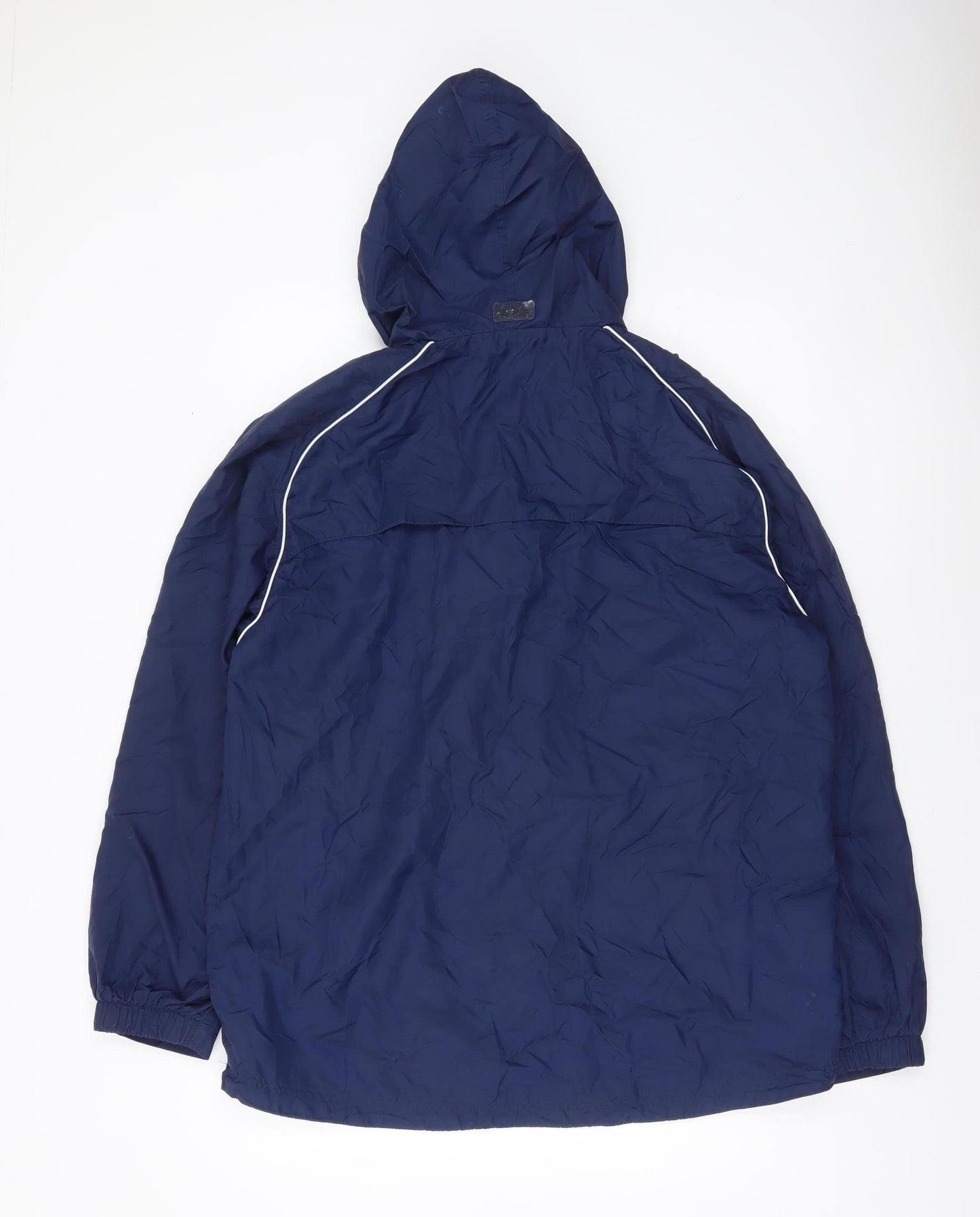 Nike Men's Blue Hooded Windbreaker Jacket L Leeds Met Carnegie