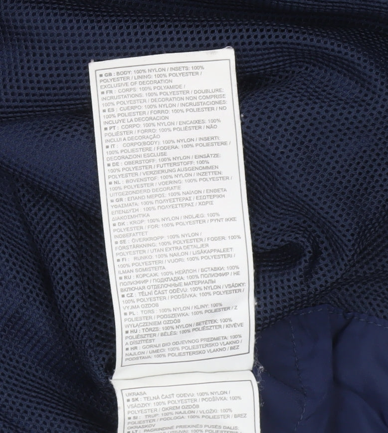 Nike Men's Blue Hooded Windbreaker Jacket L Leeds Met Carnegie