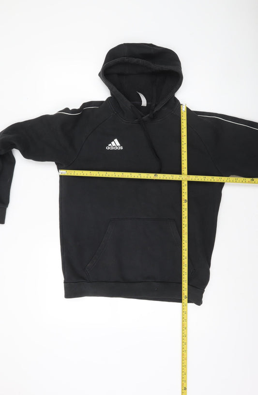 Adidas Men's Black Pullover Hoodie Size M Fleece Sportswear