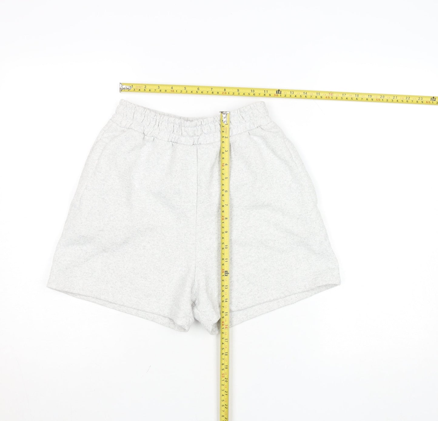 PrettyLittleThing Women’s Grey Size 8 Sweat Shorts Cotton Blend