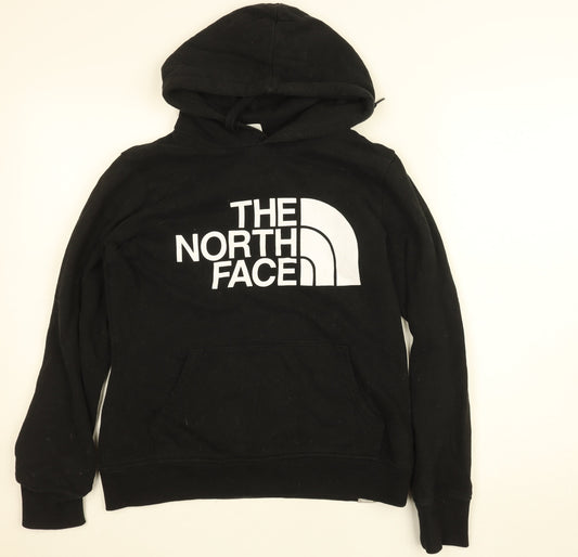 The North Face Women's Black Pullover Hoodie Medium Cotton Logo