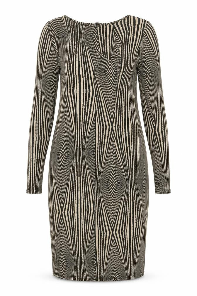 River Island Women’s Black Geometric Bodycon Knit Dress Size 8