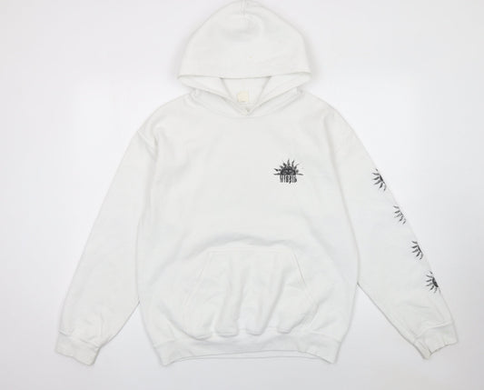 Urban Outfitters Women White Sun Graphic Pullover Hoodie Size S